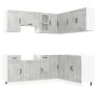 Mueble cocina Kalmar gris hormigón 11 pzas madera contrachapada de , Armarios de cocina - Ref: Foro24-3314945, Precio: 648,27...
