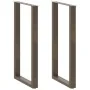 Patas de mesa centro forma U 2uds acero natural 60x(110-111) cm by , Table legs - Ref: Foro24-4013251, Price: 98,82 €, Discou...