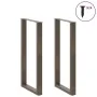 Patas de mesa centro forma U 2uds acero natural 60x(110-111) cm by , Table legs - Ref: Foro24-4013251, Price: 98,82 €, Discou...