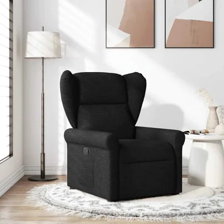 Sillón reclinable de tela negro by , Armchairs - Ref: Foro24-4015658, Price: 204,07 €, Discount: %