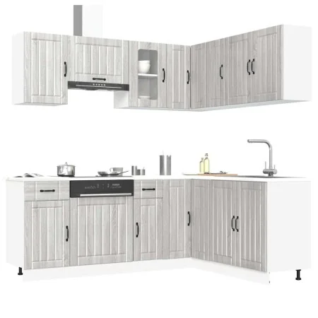 Mueble cocina Kalmar sonoma gris 11 pzas madera contrachapada de , Armarios de cocina - Ref: Foro24-3314947, Precio: 693,40 €...