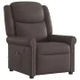 Sillón reclinable de cuero sintético marrón brillante by , Armchairs - Ref: Foro24-4015679, Price: 237,49 €, Discount: %