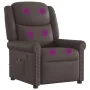 Sillón reclinable de cuero sintético marrón brillante by , Armchairs - Ref: Foro24-4015679, Price: 237,49 €, Discount: %