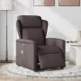 Sillón reclinable de masaje eléctrico tela marrón oscuro by , Armchairs - Ref: Foro24-3303129, Price: 254,66 €, Discount: %
