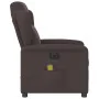 Sillón reclinable de masaje eléctrico tela marrón oscuro by , Armchairs - Ref: Foro24-3303129, Price: 254,66 €, Discount: %