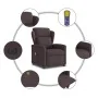 Sillón reclinable de masaje eléctrico tela marrón oscuro by , Armchairs - Ref: Foro24-3303129, Price: 254,66 €, Discount: %
