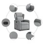 Sillón reclinable elevable de tela gris claro by , Armchairs - Ref: Foro24-3303134, Price: 272,26 €, Discount: %