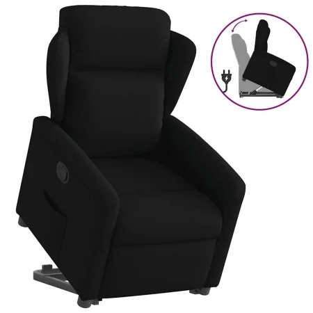Sillón reclinable elevable tela negro by , Armchairs - Ref: Foro24-3303136, Price: 274,38 €, Discount: %