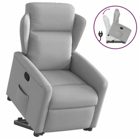 Sillón reclinable elevable de tela gris nube de , Sillones - Ref: Foro24-3303143, Precio: 273,06 €, Descuento: %