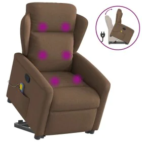 Silla de masaje reclinable de pie de tela marrón by , Armchairs - Ref: Foro24-3303148, Price: 288,46 €, Discount: %