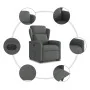 Sillón eléctrico reclinable elevable de tela gris oscuro by , Armchairs - Ref: Foro24-3303155, Price: 329,93 €, Discount: %