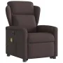 Sillón masaje eléctrico reclinable elevable tela marrón oscuro by , Armchairs - Ref: Foro24-3303169, Price: 331,62 €, Discoun...