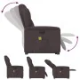 Sillón masaje eléctrico reclinable elevable tela marrón oscuro by , Armchairs - Ref: Foro24-3303169, Price: 331,62 €, Discoun...
