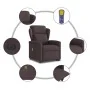 Sillón masaje eléctrico reclinable elevable tela marrón oscuro by , Armchairs - Ref: Foro24-3303169, Price: 331,62 €, Discoun...