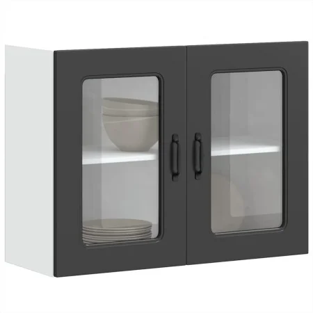 Armario pared cocina puerta de cristal Kalmar negra von , Küchenschränke - Ref: Foro24-853608, Preis: 95,51 €, Rabatt: %
