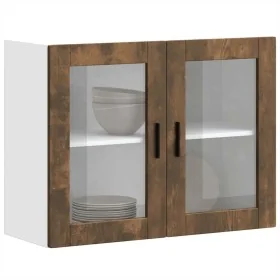 Armario de pared para cocina puerta cristal Porto roble ahumado von , Küchenschränke - Ref: Foro24-854092, Preis: 85,60 €, Ra...