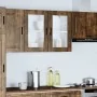 Armario de pared para cocina puerta cristal Porto roble ahumado de , Armarios de cocina - Ref: Foro24-854092, Precio: 85,60 €...