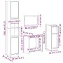 Juego muebles de baño 4 pzas madera contrachapada gris hormigón de , Muebles de baño - Ref: Foro24-3324849, Precio: 157,49 €,...
