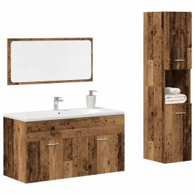 Juego de muebles de baño 3 piezas madera ingeniería envejecida von , Badezimmermöbel - Ref: Foro24-3328591, Preis: 154,78 €, ...