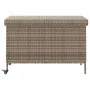 Caja almacenaje jardín ruedas ratán sintético gris 110x55x73cm de , Cajas de almacenaje para exteriores - Ref: Foro24-4103828...