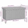 Caja almacenaje jardín ruedas ratán sintético gris 110x55x73cm de , Cajas de almacenaje para exteriores - Ref: Foro24-4103828...