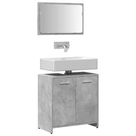 Armario de baño con espejo madera de ingeniería gris hormigón von , Badezimmermöbel - Ref: Foro24-856041, Preis: 60,25 €, Rab...