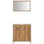 Mueble de baño con espejo de madera ingeniería roble artesanal by , Bathroom furniture - Ref: Foro24-856043, Price: 67,24 €, ...