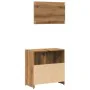 Mueble de baño con espejo de madera ingeniería roble artesanal by , Bathroom furniture - Ref: Foro24-856043, Price: 67,24 €, ...