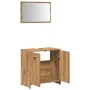 Mueble de baño con espejo de madera ingeniería roble artesanal by , Bathroom furniture - Ref: Foro24-856043, Price: 67,24 €, ...