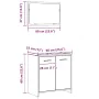 Mueble de baño con espejo de madera ingeniería roble artesanal by , Bathroom furniture - Ref: Foro24-856043, Price: 67,24 €, ...