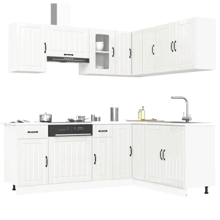 Mueble cocina Lucca blanco brillo 11 pzas madera contrachapada von , Küchenschränke - Ref: Foro24-3314953, Preis: 754,65 €, R...