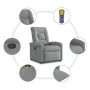 Sillón reclinable de masaje de tela gris claro von , Sessel - Ref: Foro24-4015626, Preis: 210,43 €, Rabatt: %