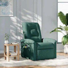 Sillón de masaje reclinable de tela verde oscuro by , Armchairs - Ref: Foro24-4015632, Price: 204,60 €, Discount: %