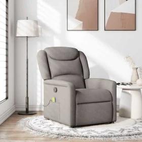 Sillón de masaje reclinable de tela gris taupé by , Armchairs - Ref: Foro24-4015613, Price: 207,66 €, Discount: %