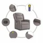 Sillón de masaje reclinable de tela gris taupé by , Armchairs - Ref: Foro24-4015613, Price: 207,65 €, Discount: %