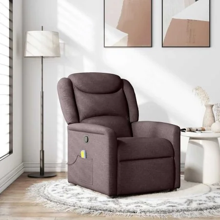 Sillón de masaje reclinable de tela marrón oscuro von , Sessel - Ref: Foro24-4015611, Preis: 204,22 €, Rabatt: %