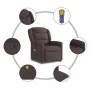 Sillón de masaje reclinable de tela marrón oscuro von , Sessel - Ref: Foro24-4015611, Preis: 204,22 €, Rabatt: %