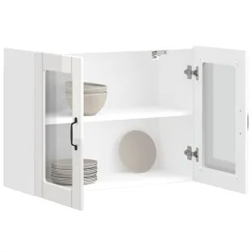 Armario pared cocina puerta cristal Lucca blanca alto brillo by , Kitchen cabinets - Ref: Foro24-853849, Price: 94,49 €, Disc...