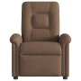 Sillón reclinable con masaje de tela marrón by , Armchairs - Ref: Foro24-4015630, Price: 204,72 €, Discount: %
