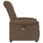 Sillón reclinable con masaje de tela marrón by , Armchairs - Ref: Foro24-4015630, Price: 204,72 €, Discount: %