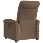 Sillón reclinable con masaje de tela marrón by , Armchairs - Ref: Foro24-4015630, Price: 204,72 €, Discount: %