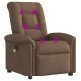 Sillón reclinable con masaje de tela marrón by , Armchairs - Ref: Foro24-4015630, Price: 204,72 €, Discount: %