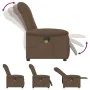 Sillón reclinable con masaje de tela marrón by , Armchairs - Ref: Foro24-4015630, Price: 204,72 €, Discount: %