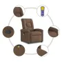 Sillón reclinable con masaje de tela marrón by , Armchairs - Ref: Foro24-4015630, Price: 204,72 €, Discount: %