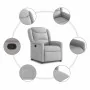 Sillón reclinable de tela gris nube by , Armchairs - Ref: Foro24-4015605, Price: 189,03 €, Discount: %