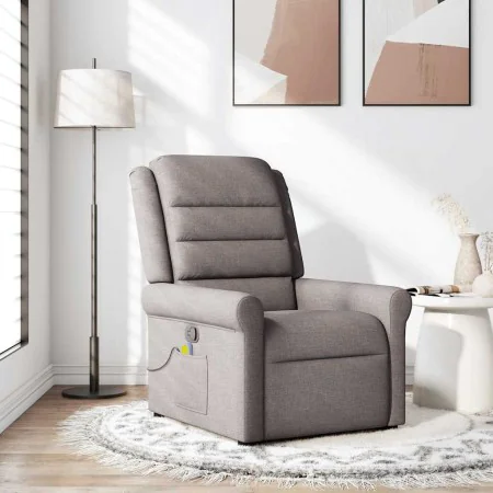 Sillón de masaje reclinable de tela gris taupé by , Armchairs - Ref: Foro24-4015653, Price: 224,81 €, Discount: %