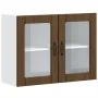 Armario pared cocina puerta de cristal Lucca roble marrón de , Armarios de cocina - Ref: Foro24-853854, Precio: 83,11 €, Desc...