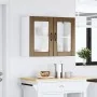 Armario pared cocina puerta de cristal Lucca roble marrón de , Armarios de cocina - Ref: Foro24-853854, Precio: 83,11 €, Desc...