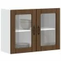Armario pared cocina puerta de cristal Lucca roble marrón de , Armarios de cocina - Ref: Foro24-853854, Precio: 83,11 €, Desc...
