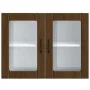 Armario pared cocina puerta de cristal Lucca roble marrón de , Armarios de cocina - Ref: Foro24-853854, Precio: 83,11 €, Desc...